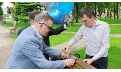 Именная скамейка ООО «Крок» в Городском парке Бреста!